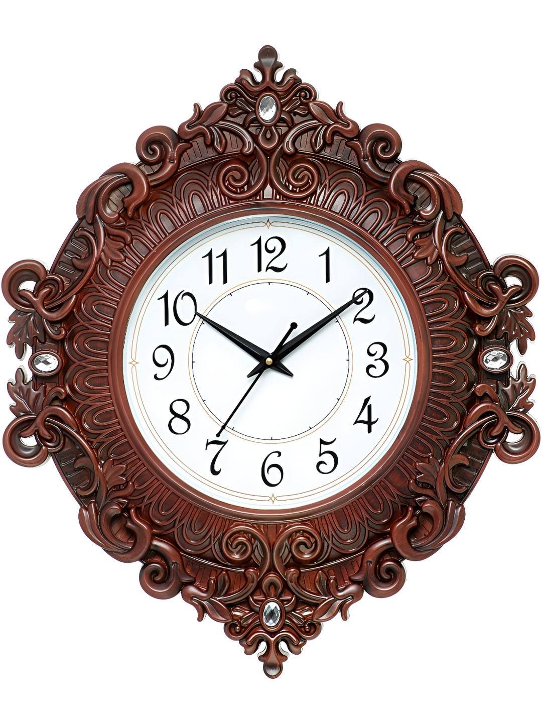 

Attractionz Brown & White Round Textured Shaped Contemporary Wall Clock