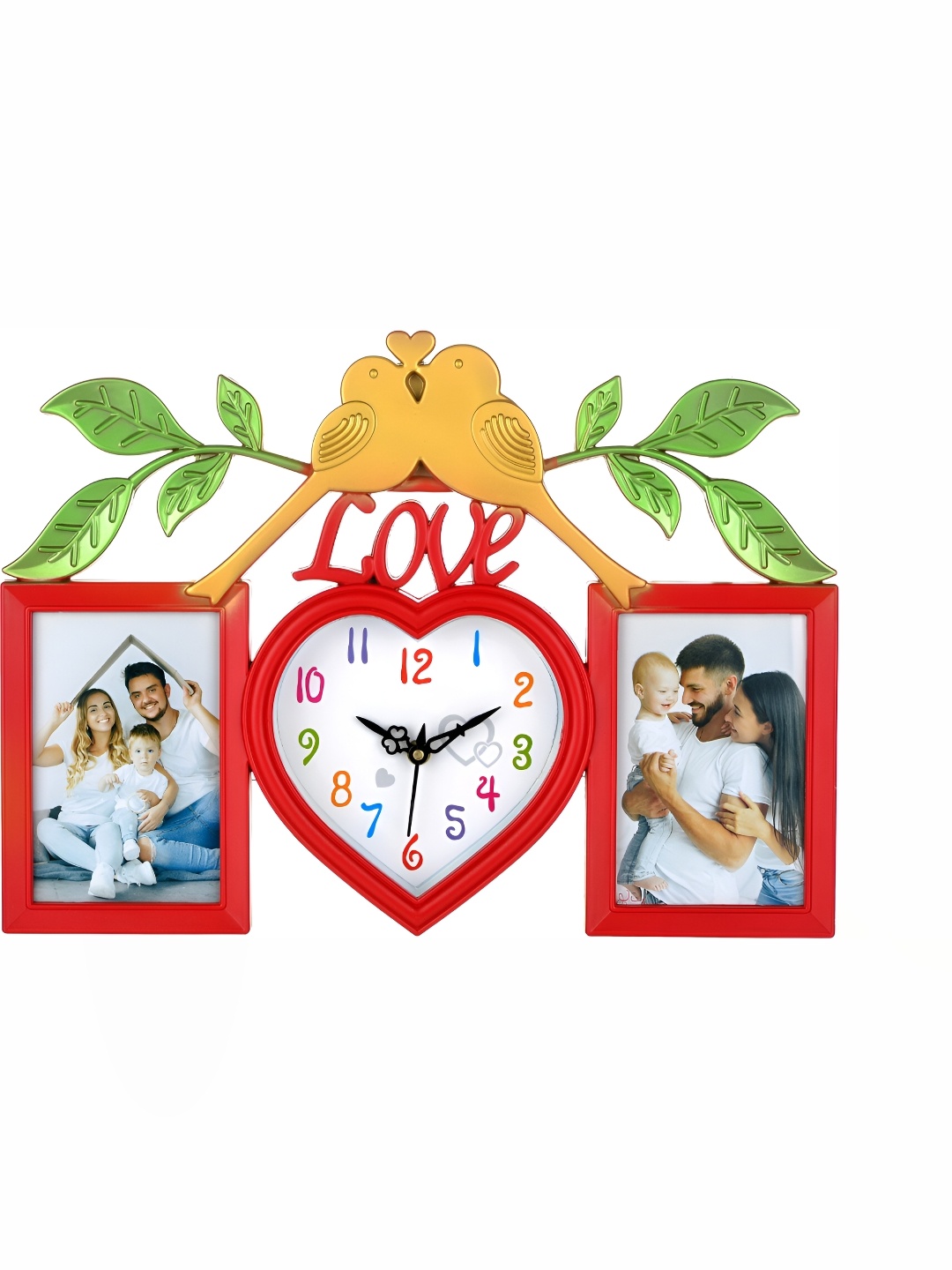 

Attractionz Red & White Heart-Shaped Textured Analogue Contemporary Wall Clock