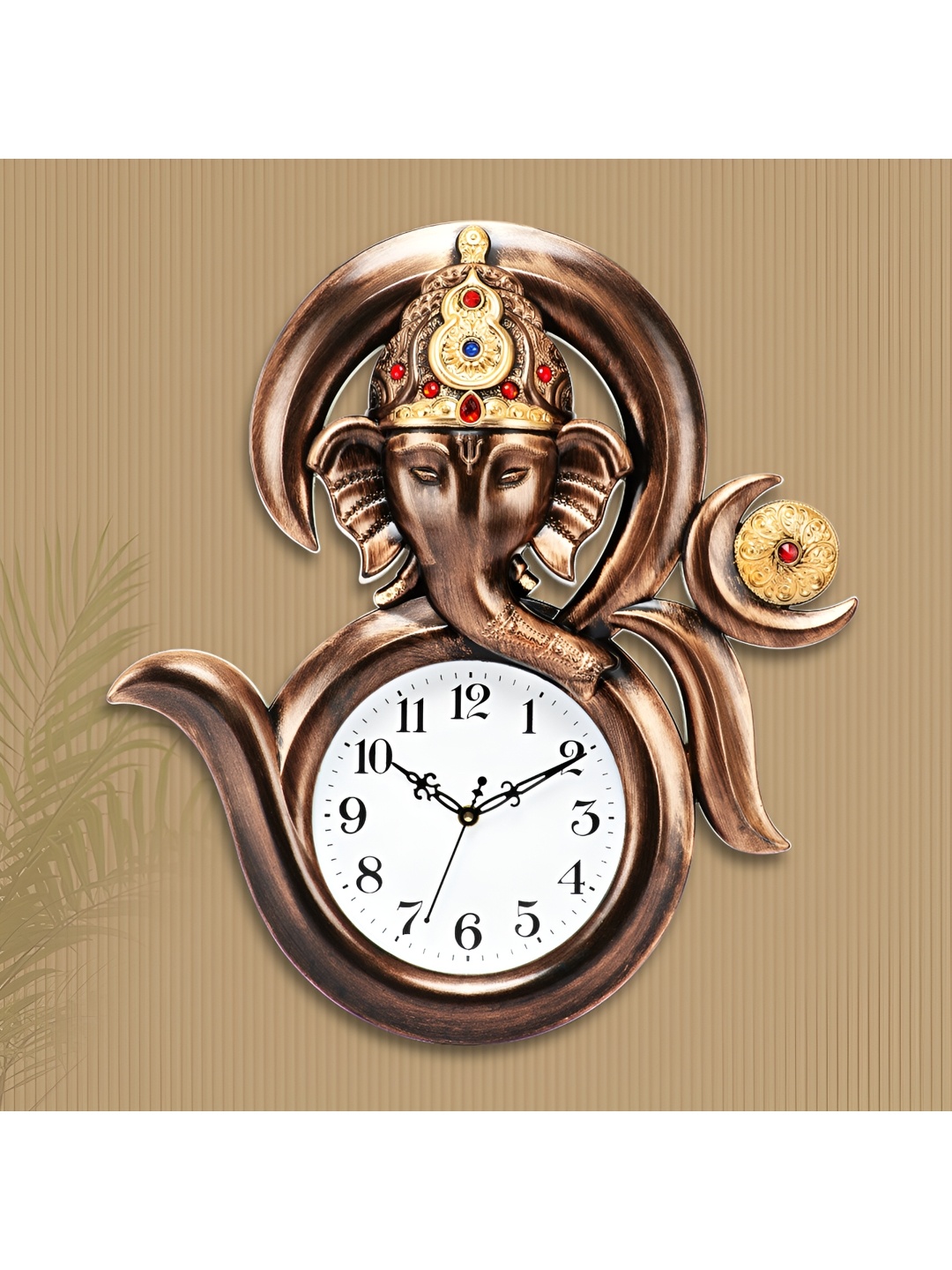 

Attractionz Att'z Brown Round Traditional Wall Clock