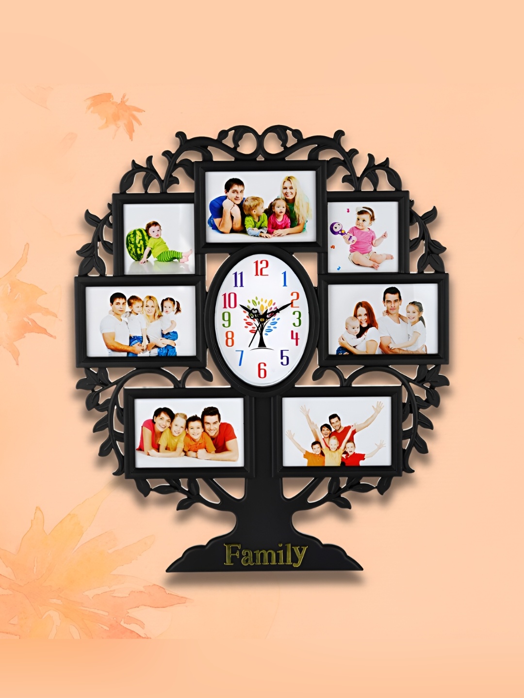 

Attractionz Black & White Oval Analogue Wall Clock
