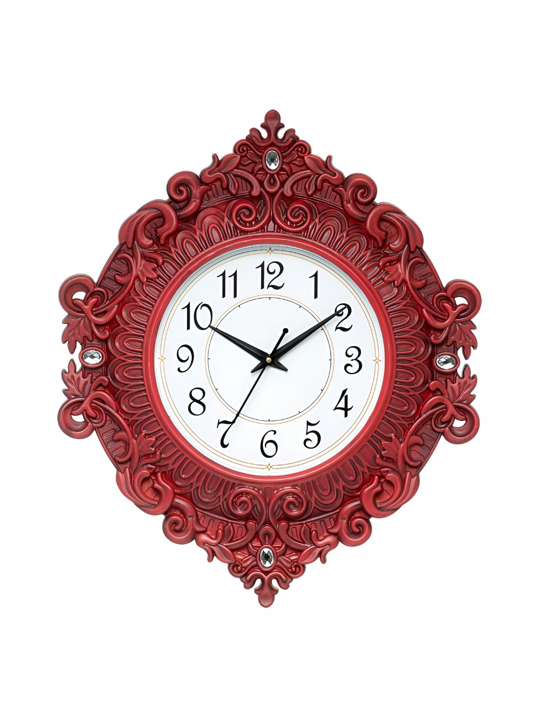 

Attractionz Red Round Textured Analogue Contemporary Wall Clock