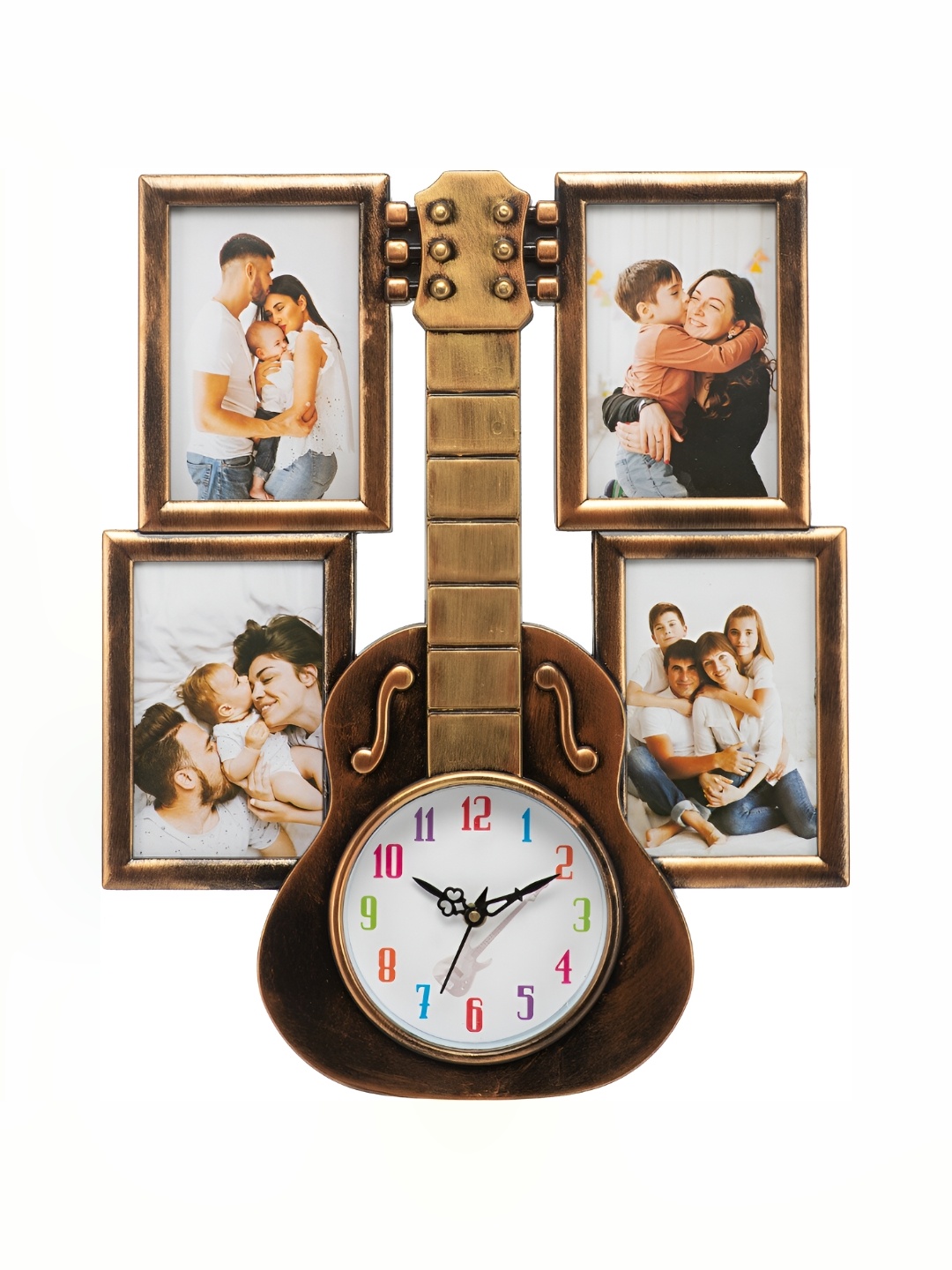 

Attractionz Brown & White Round Textured Contemporary Wall Clock