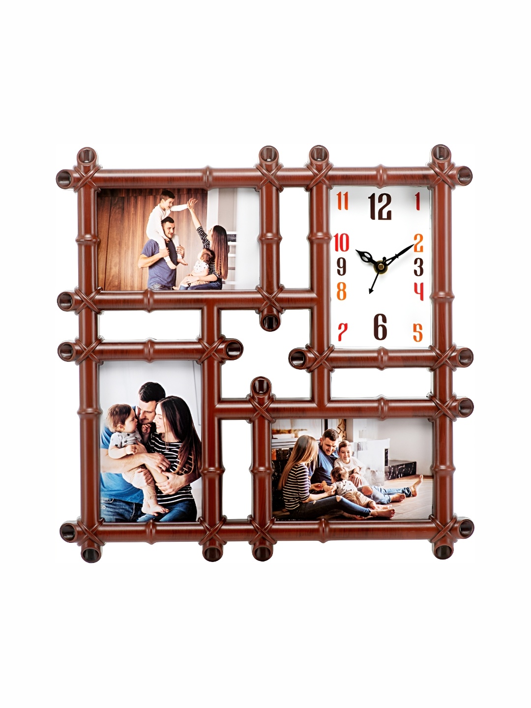 

Attractionz Brown Textured Analog Rectangle Contemporary Wall Clock