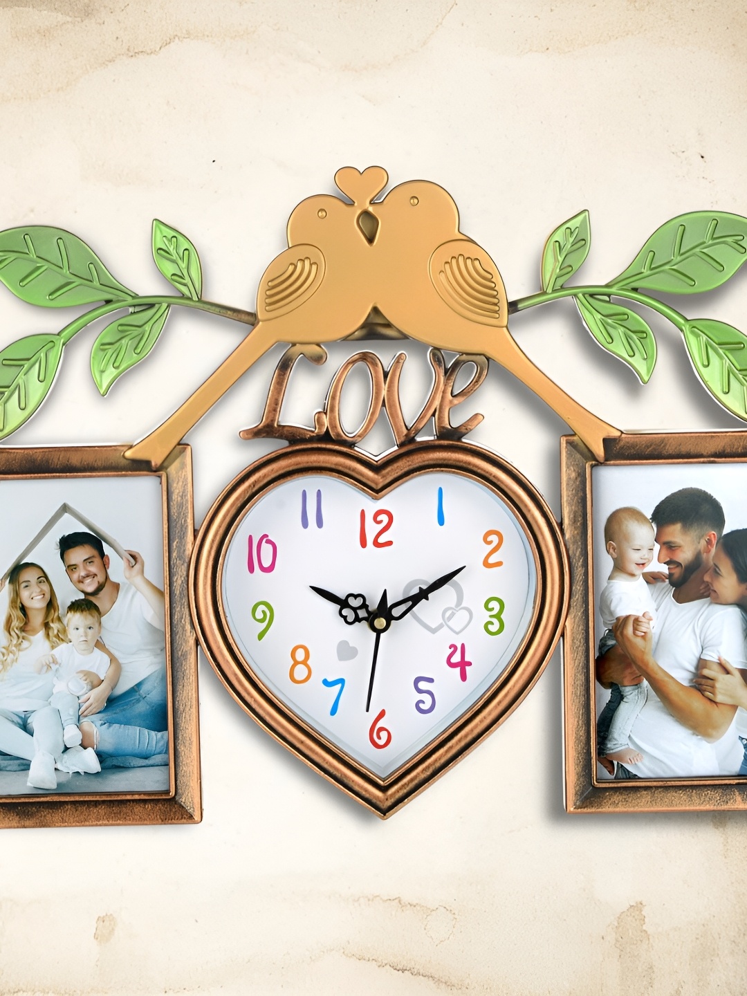 

Attractionz Att'z Copper Toned Heart Shaped Contemporary Wall Clock