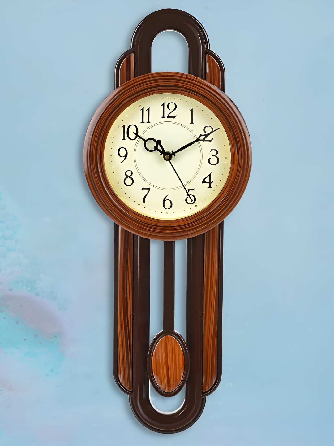 

Attractionz Brown Round Traditional Wall Clock