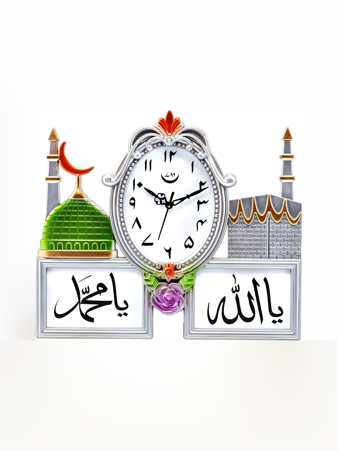 

Attractionz Silver-Toned & White Textured Oval Shaped Contemporary Wall Clock