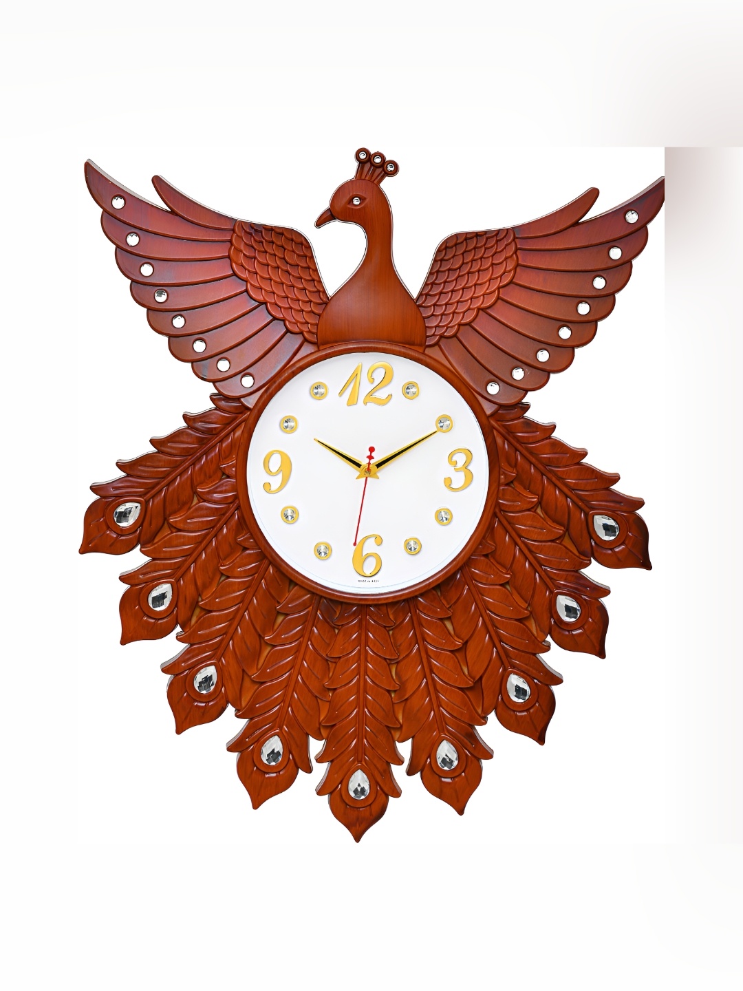 

Attractionz Brown & White Textured Contemporary Round Shaped Wall Clock