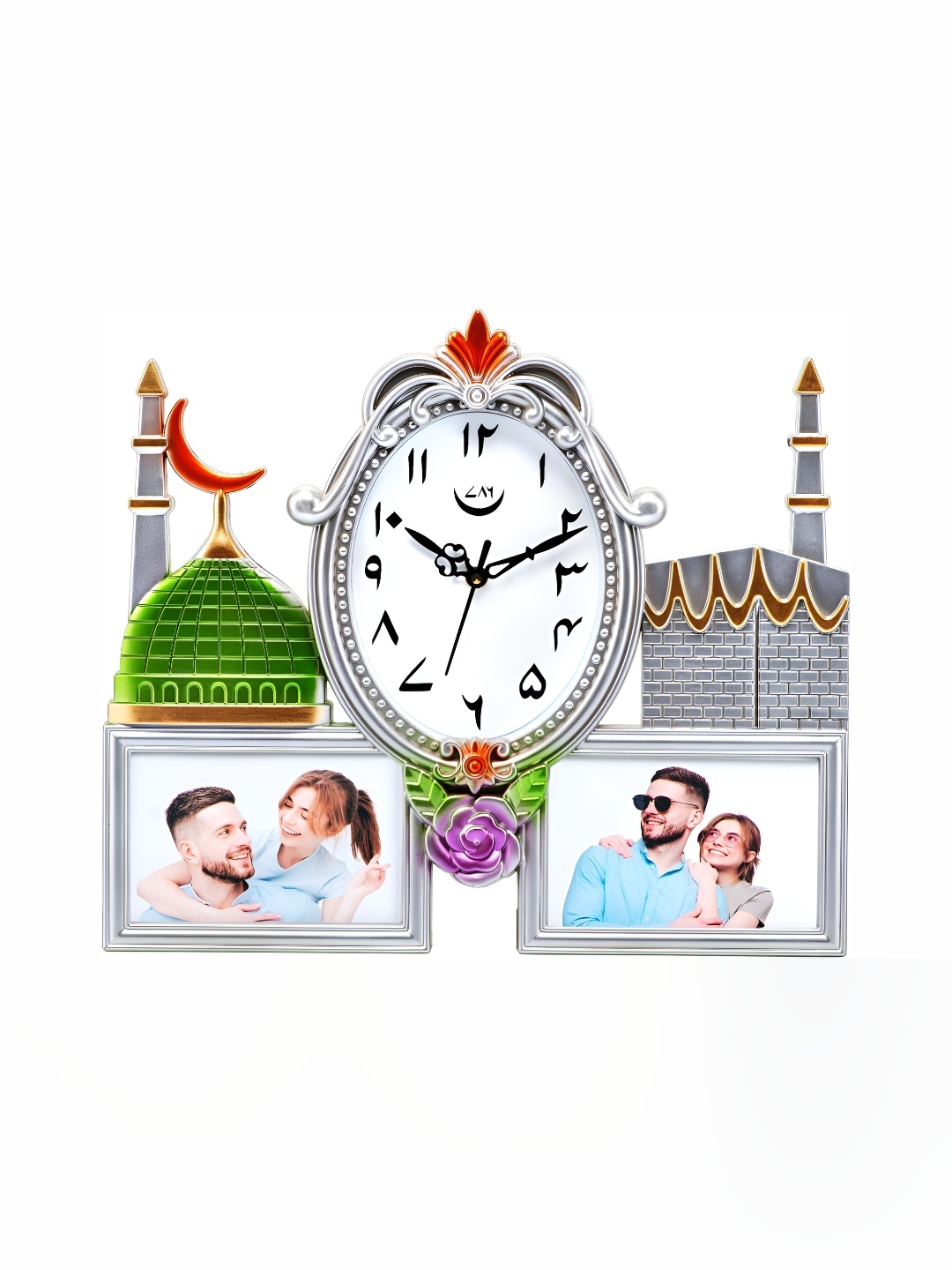 

Attractionz Silver-Toned Oval Contemporary Wall Clock