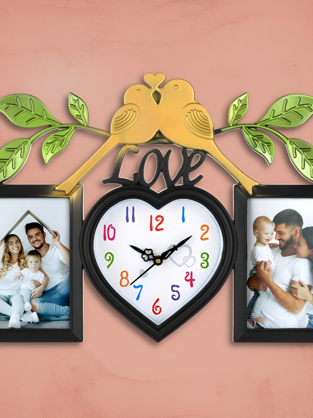 

Attractionz Black & White Heart Shaped Contemporary Wall Clock