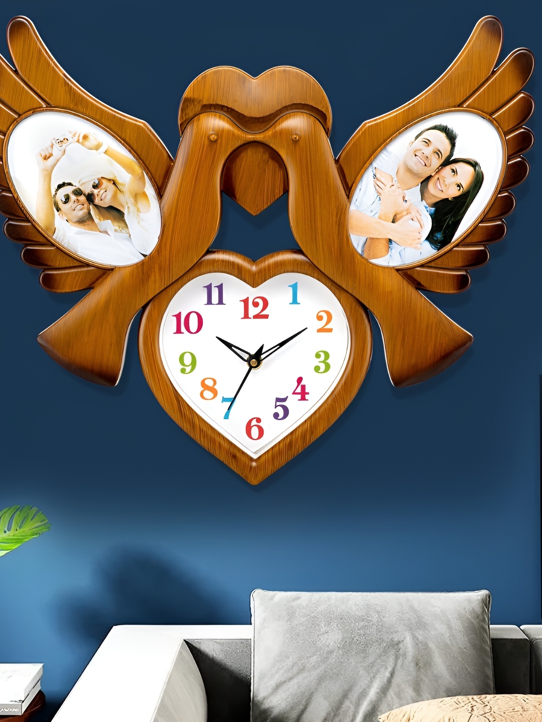 

Attractionz Beige Heart shaped Contemporary Wall Clock