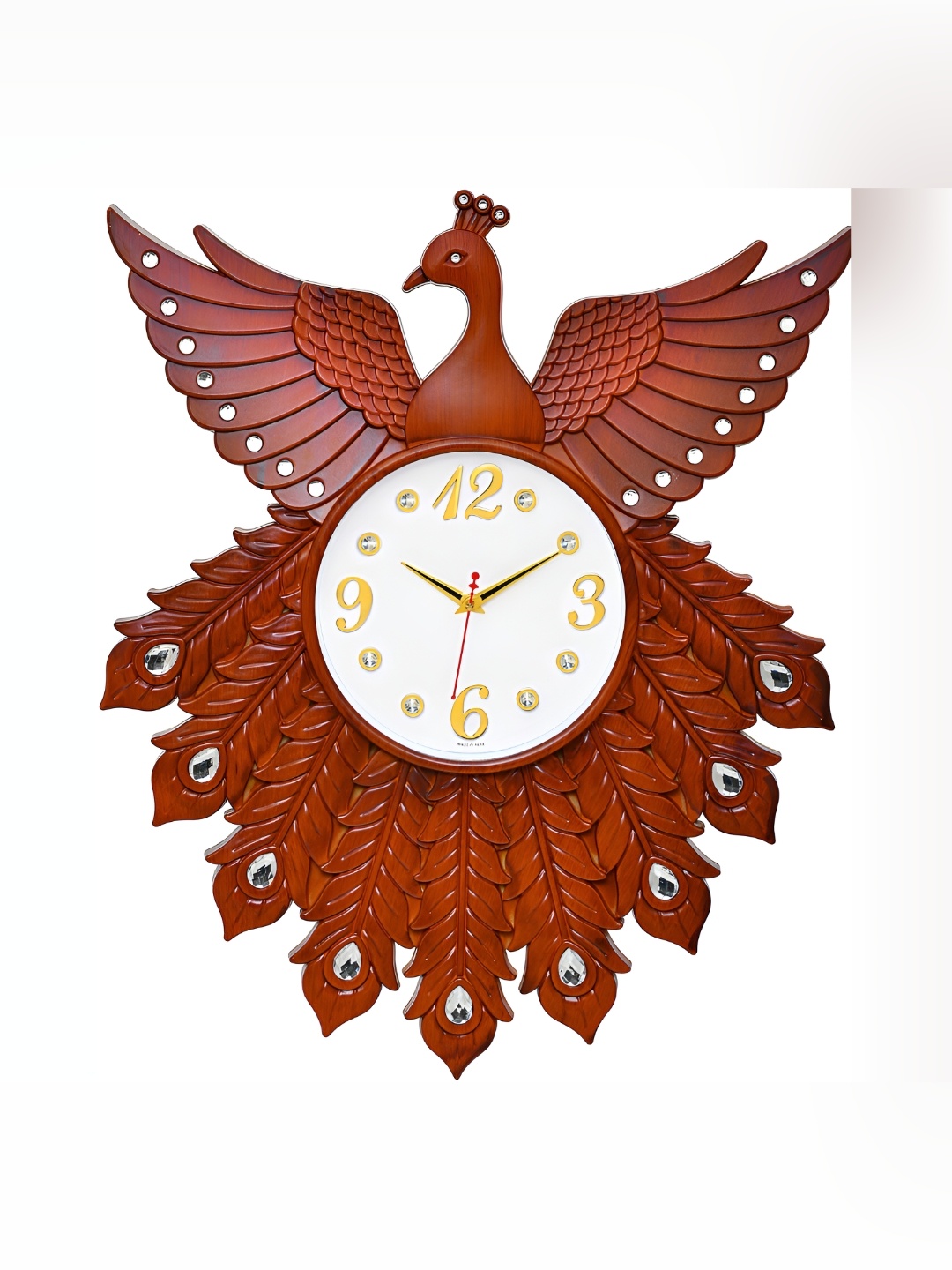 

Attractionz Brown Bird Shaped Textured Analogue Contemporary Wall Clock