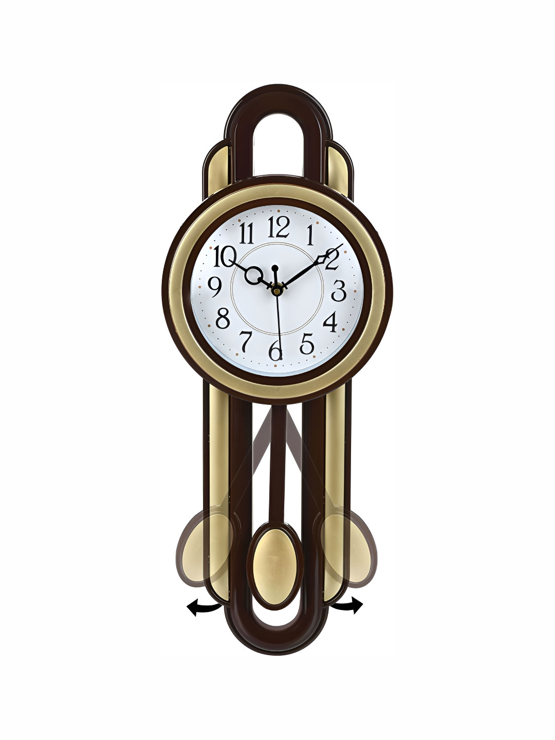 

Attractionz Gold-Toned Round Shaped Vintage Wall Clock