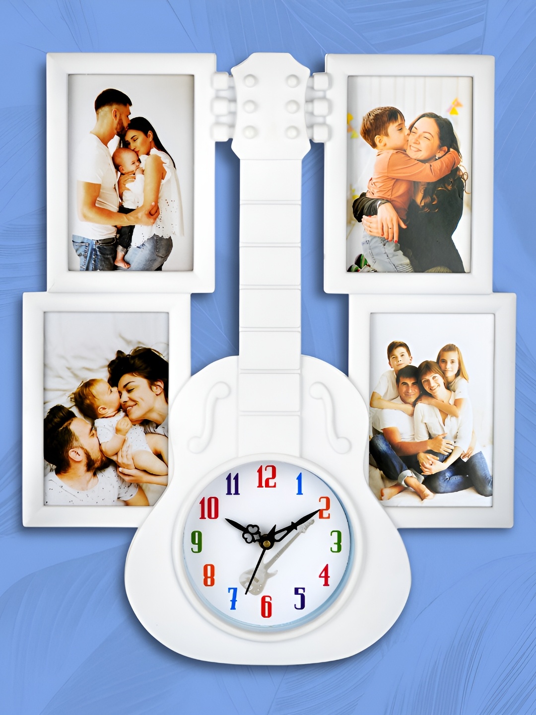 

Attractionz White Round Analogue Wall Clock