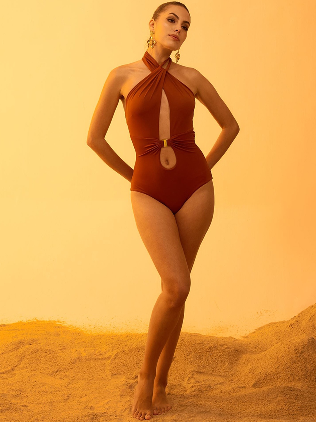 

Tizzi Apeiro Monokini Halter Neck Bodysuit, Red