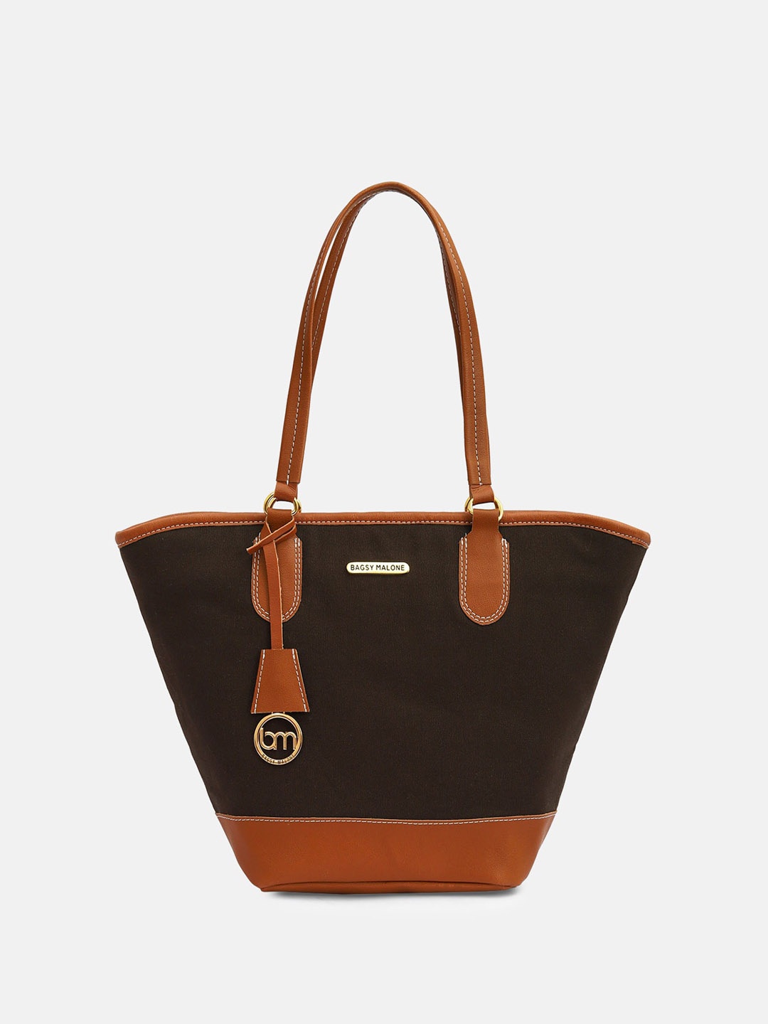 

Bagsy Malone Canvas Structured Tote Bag, Brown