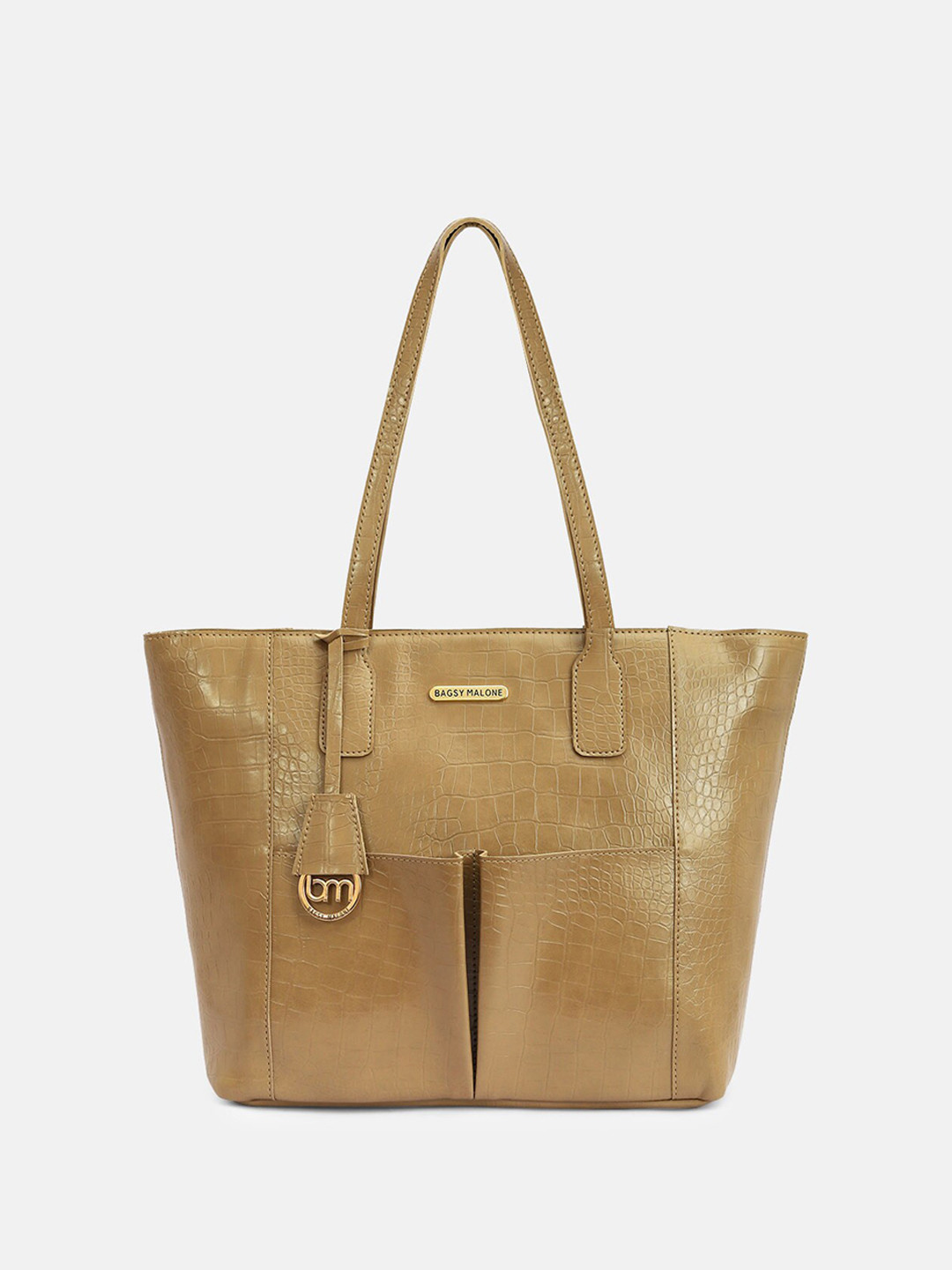 

Bagsy Malone Textured Shopper Tote Bag - Up to 16 inch Laptop, Brown