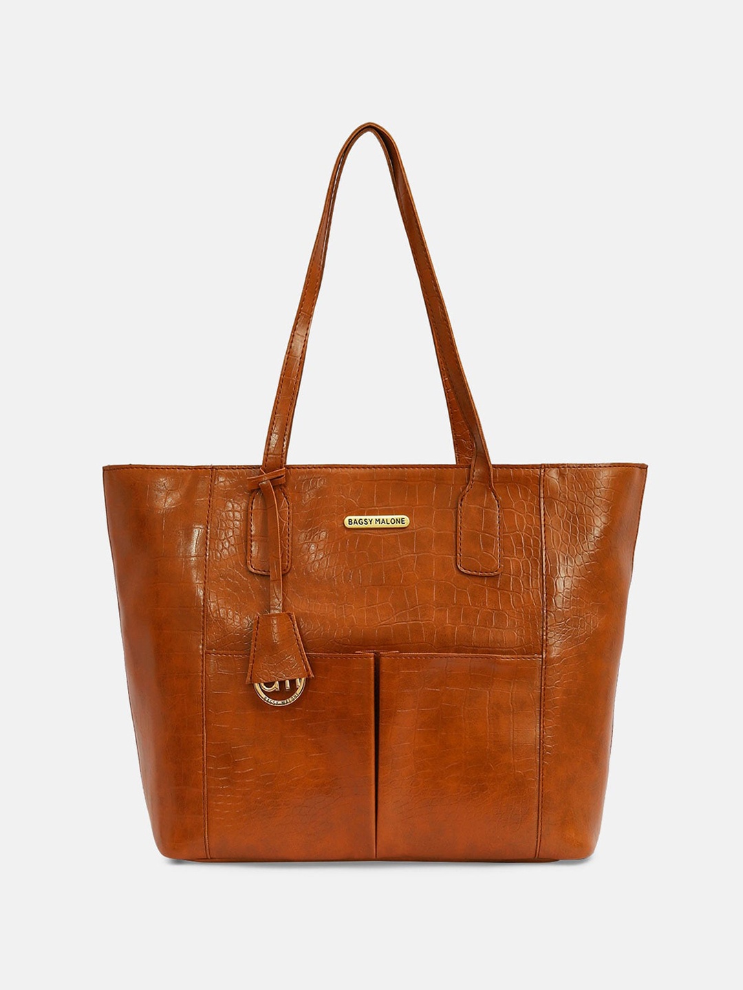 

Bagsy Malone Textured Tasselled Structured Vegan Leather Tote Bag, Maroon