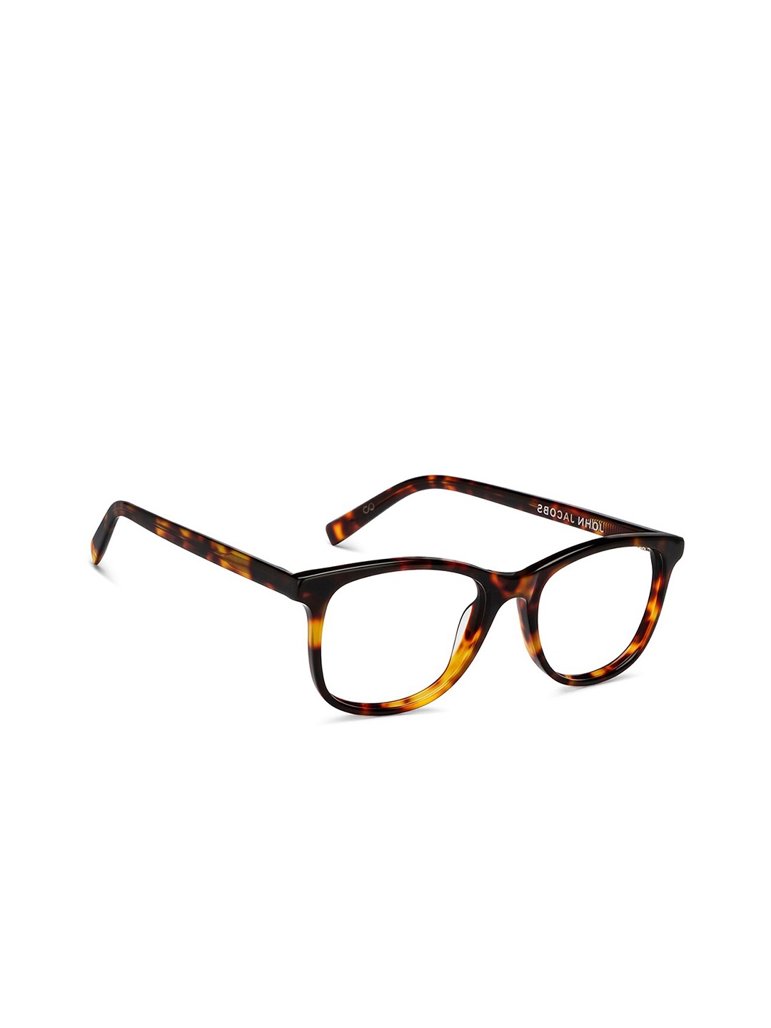 

John Jacobs Unisex Full Rim Wayfarer Frames, Brown