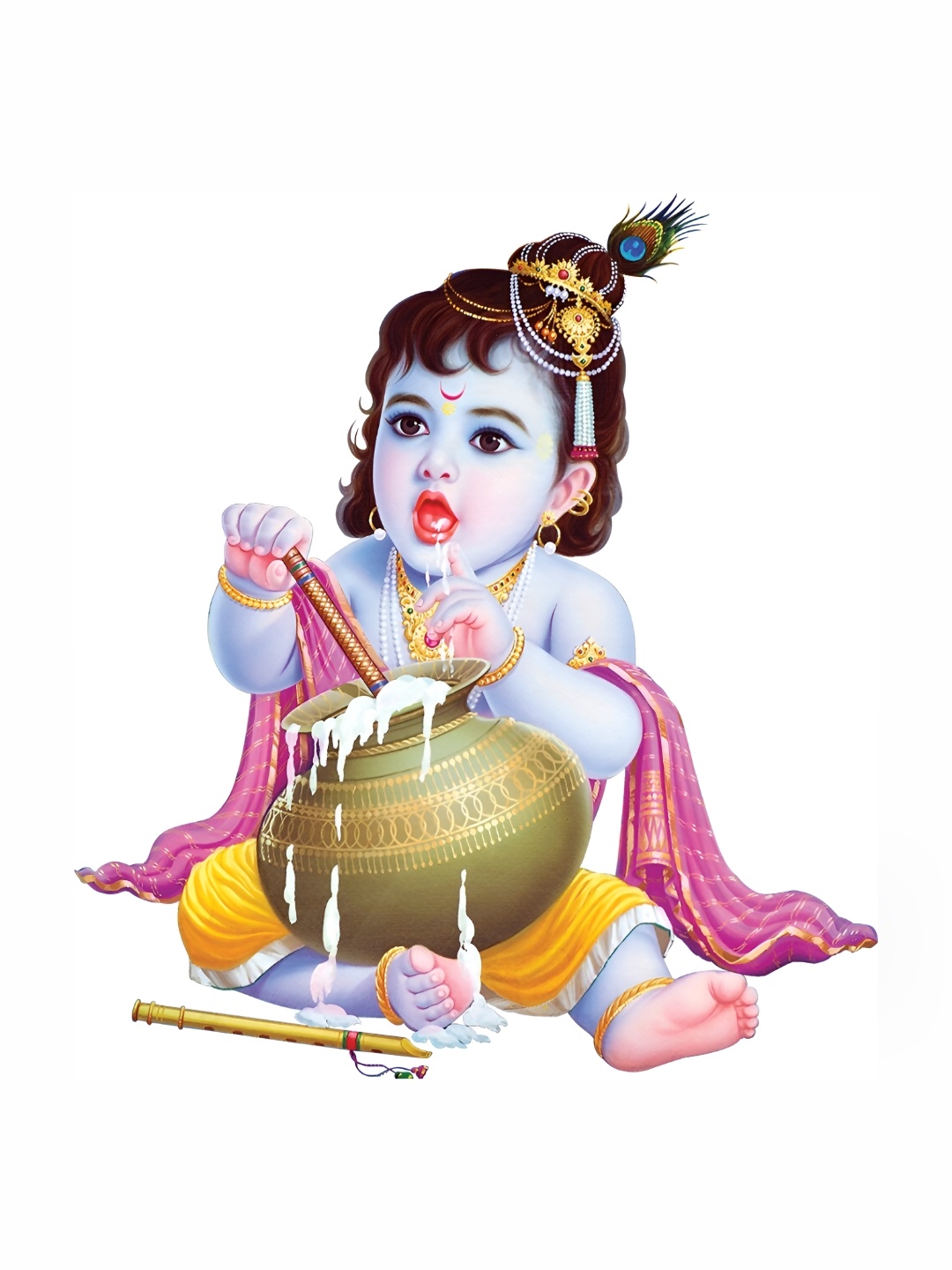 

Aquire Pink & Blue Lord Krishna Printed Self-Adhesive Waterproof Wall Sticker