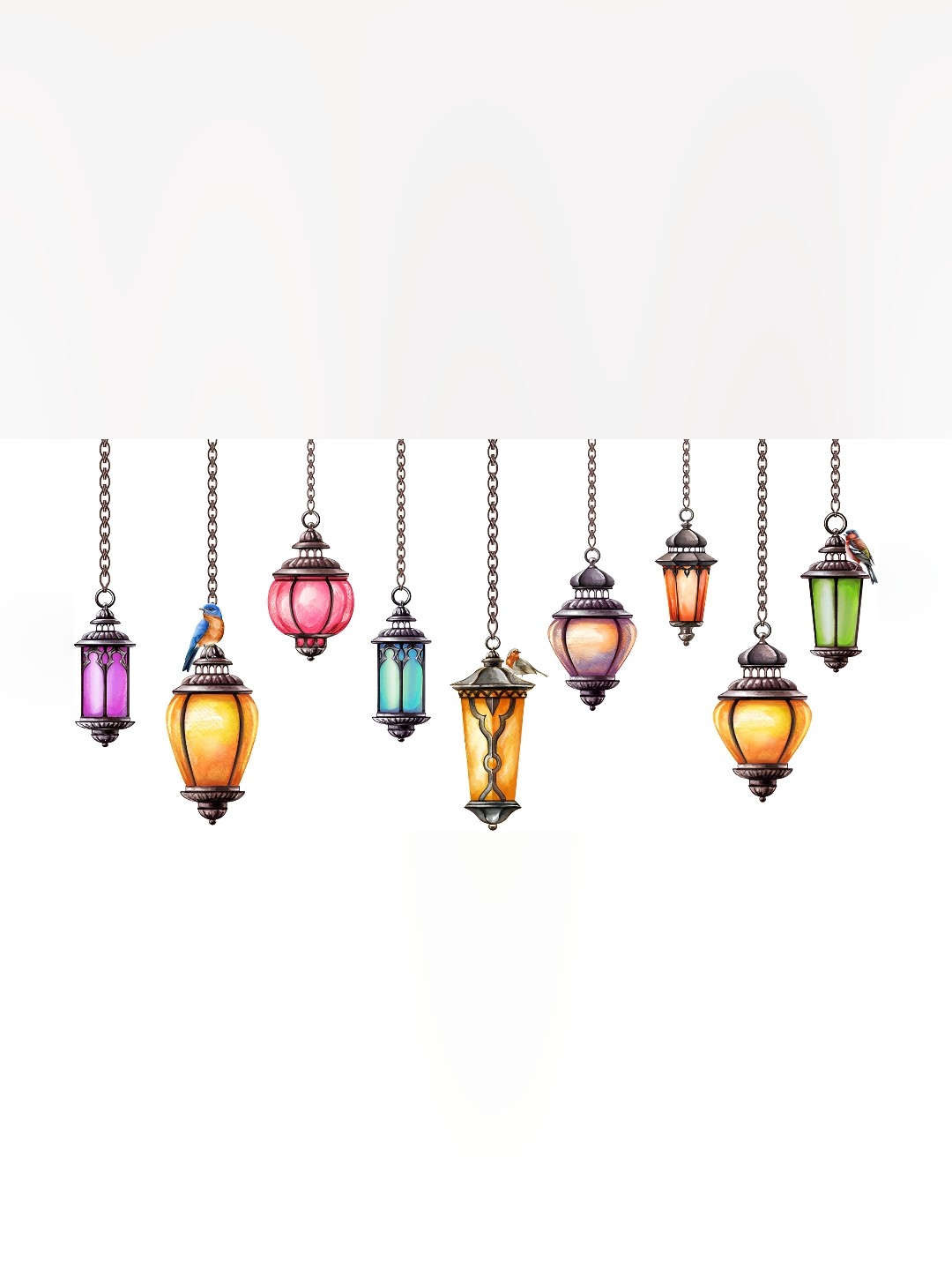 

Aquire Yellow & Pink Lamp Printed Self-Adhesive Waterproof Wall Sticker