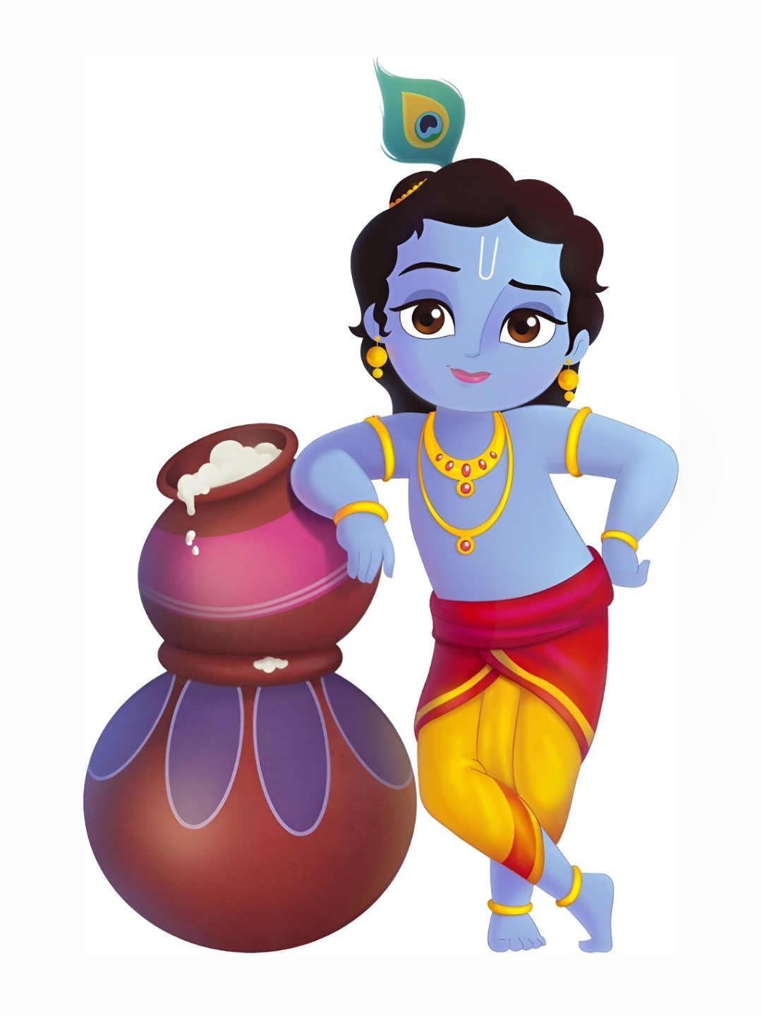 

Aquire Blue & Yellow Baal Krishna Printed Self-Adhesive Wall Sticker