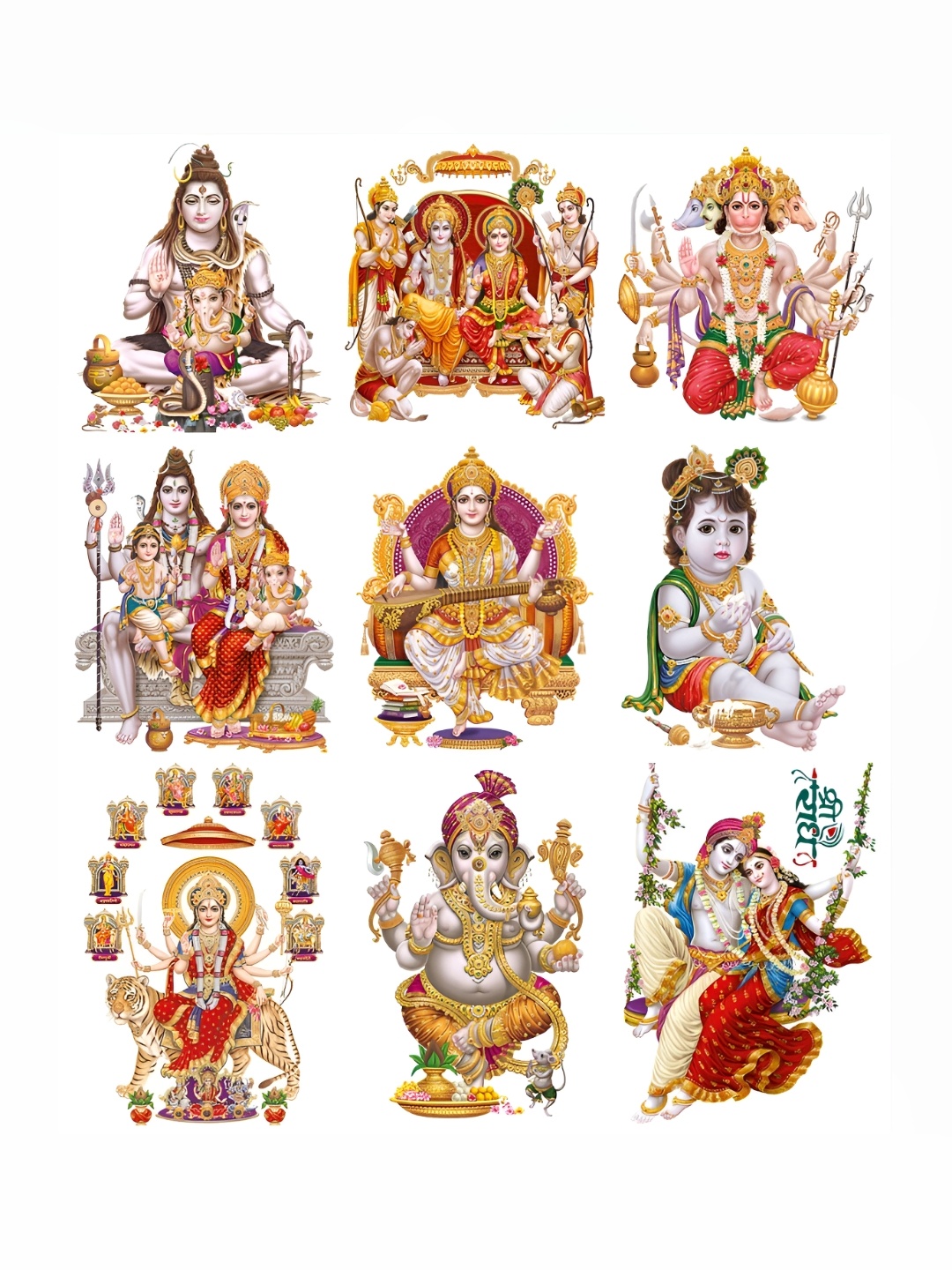 

Aquire Red & Blue Religious Printed Waterproof Stickers