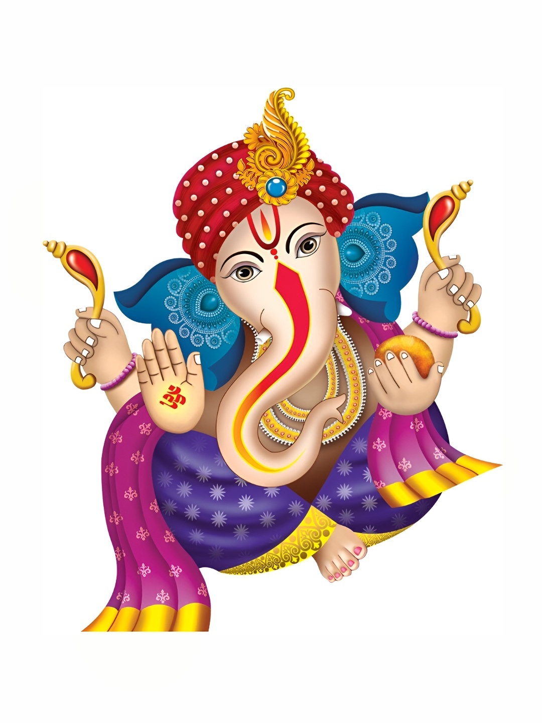 

Aquire Purple & Blue Ganesha Printed Self Adhesive Removable Wallpaper