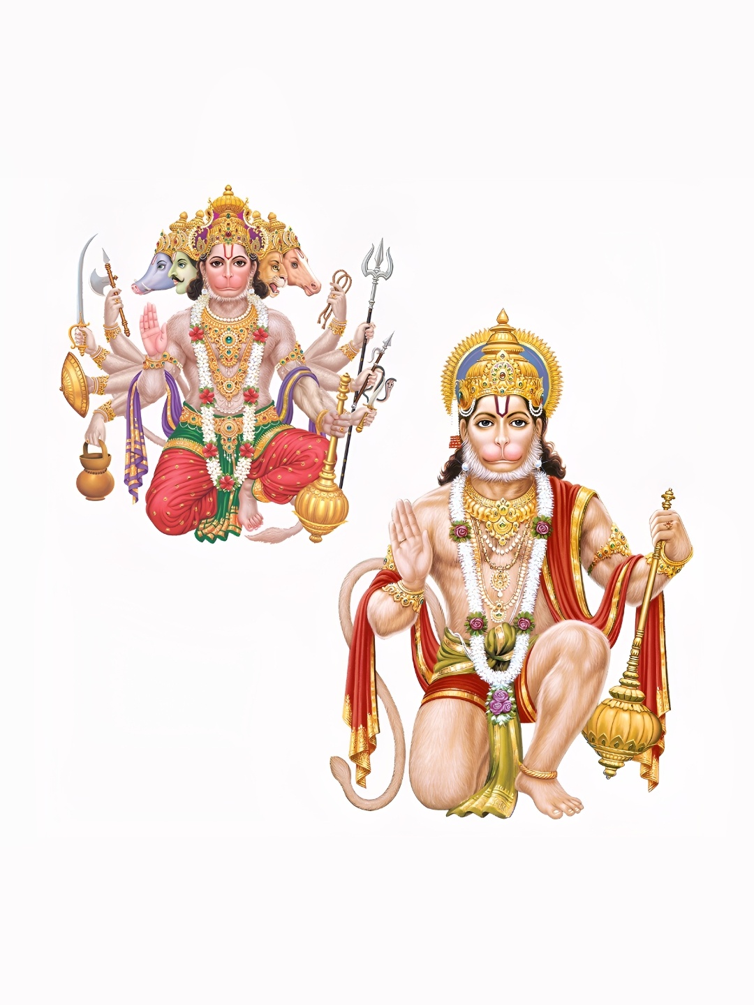 

Aquire Red & Green Lord Hanuman Printed Self Adhesive Removable Wallpaper