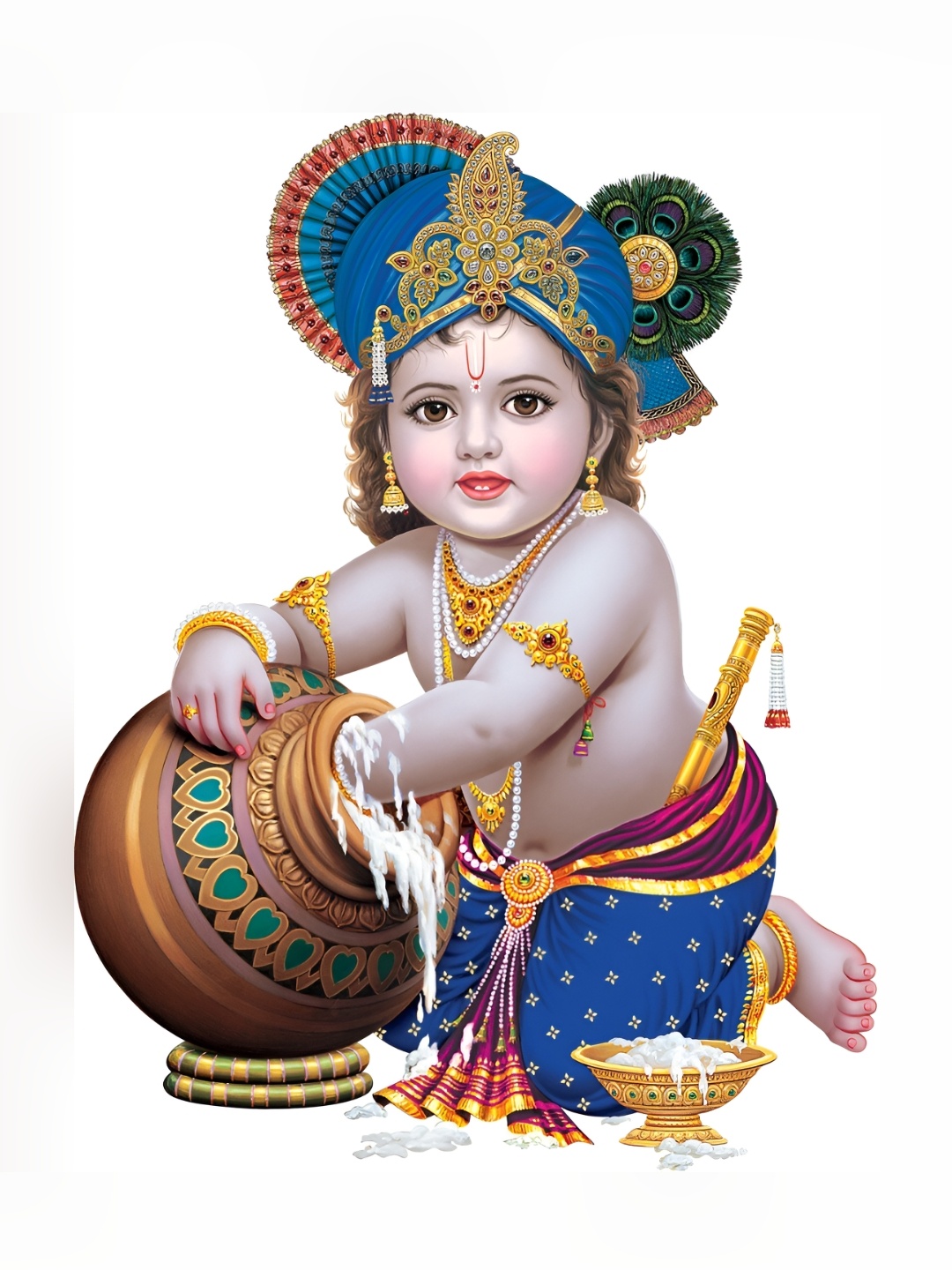 

Aquire Blue Lord Krishna Self Adhesive Removable Wallpaper