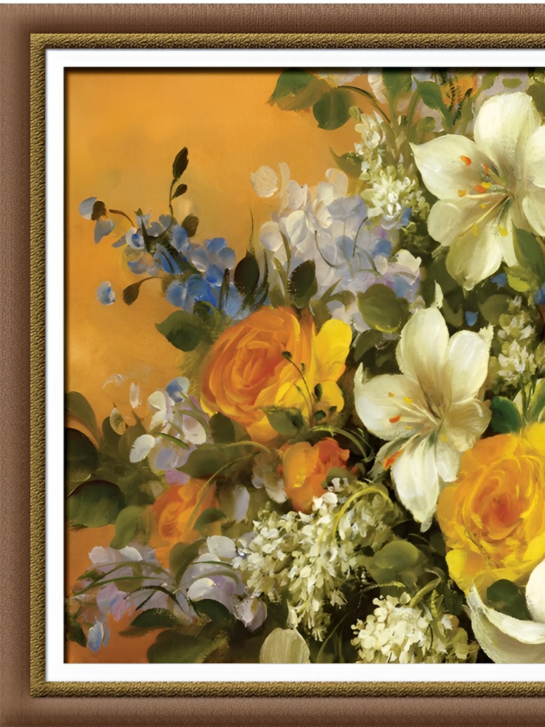 

Aquire Yellow Blue Floral Decals and Stickers, Multi