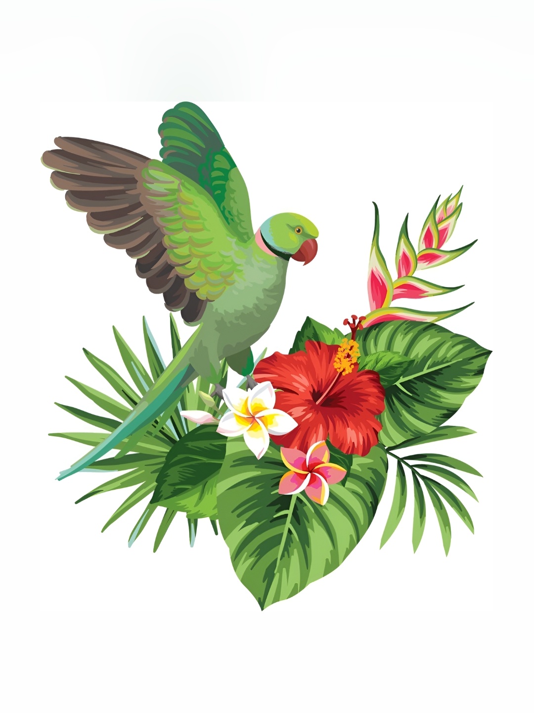 

Aquire Green & Red Parrot Printed Self-Adhesive Wall Sticker