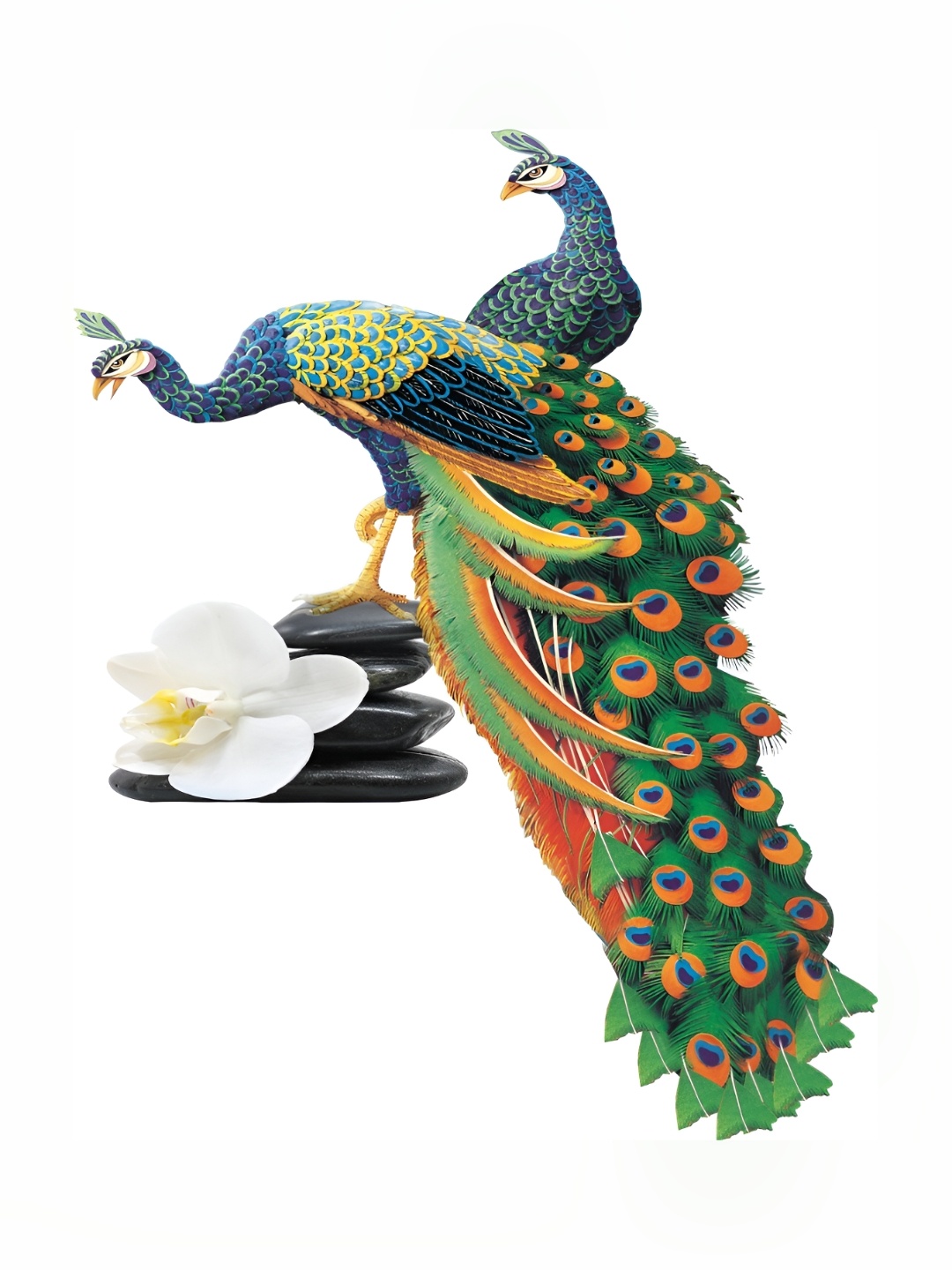 

Aquire Green & Blue Peacock Printed Self-Adhesive Wall Sticker