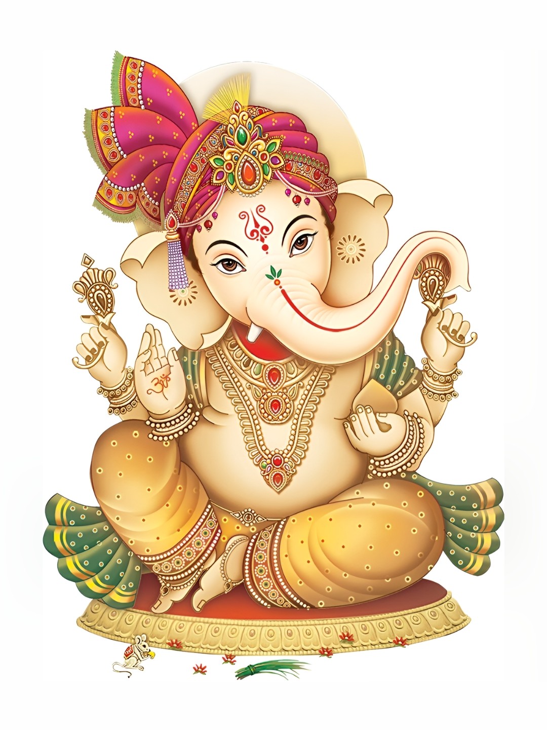 

Aquire Cream & Pink Ganesha Printed Self-Adhesive Wall Sticker