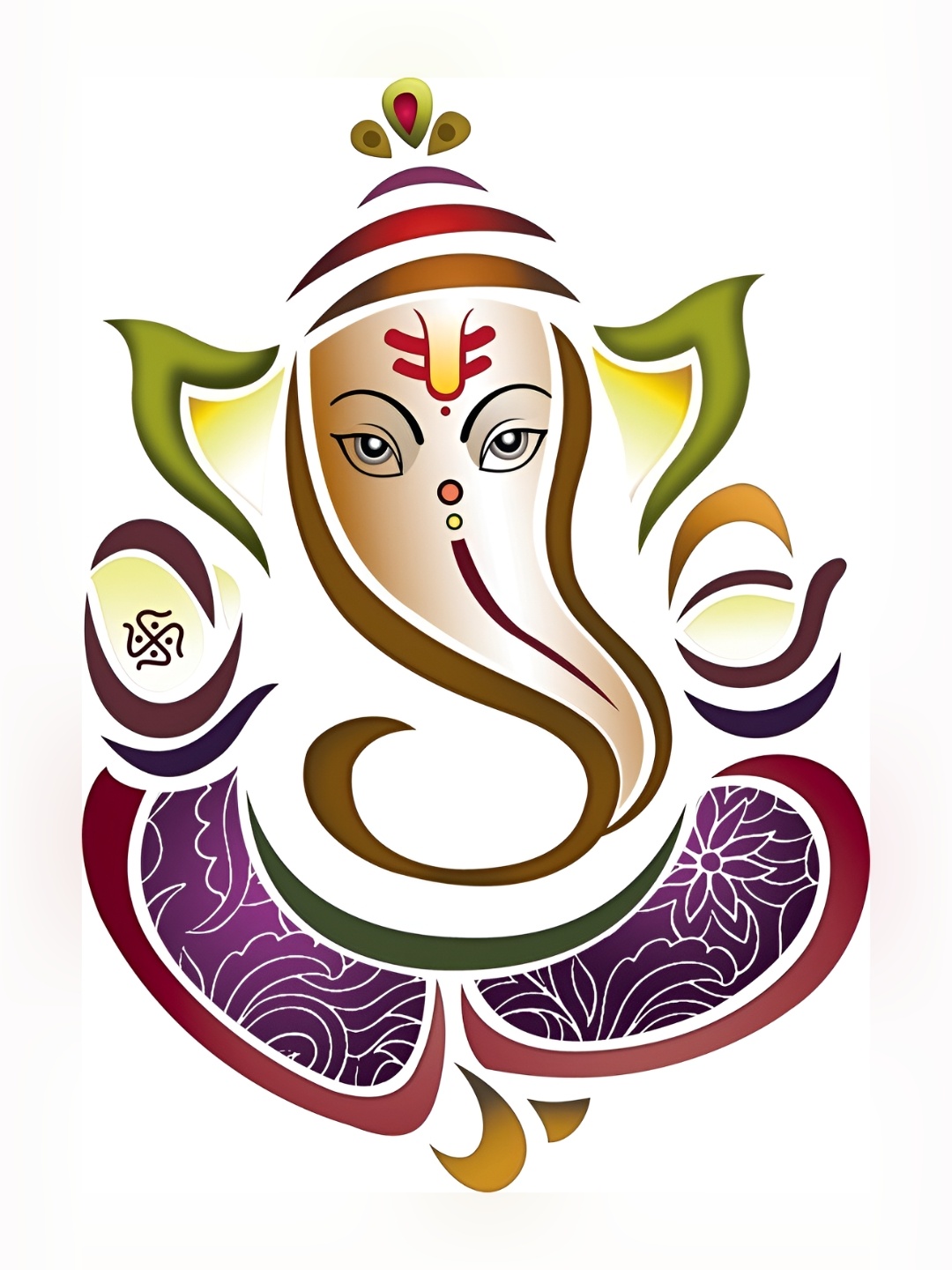 

Aquire Purple Lord Ganesha Self Adhesive Removable Wallpaper