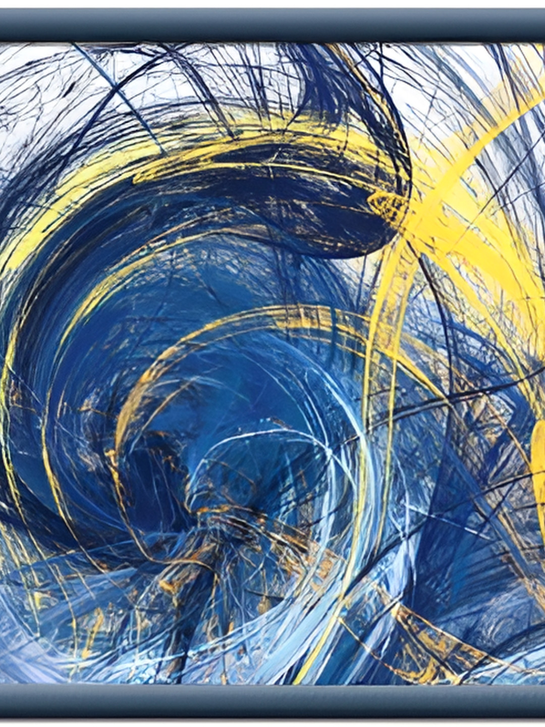 

Aquire Blue & Yellow Abstract Printed Self-Adhesive Waterproof Wall Sticker