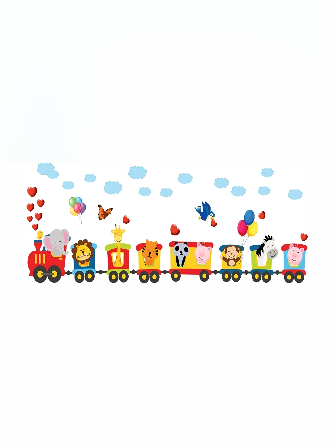 

Aquire Blue & Red Train Printed Waterproof HD Wall Sticker