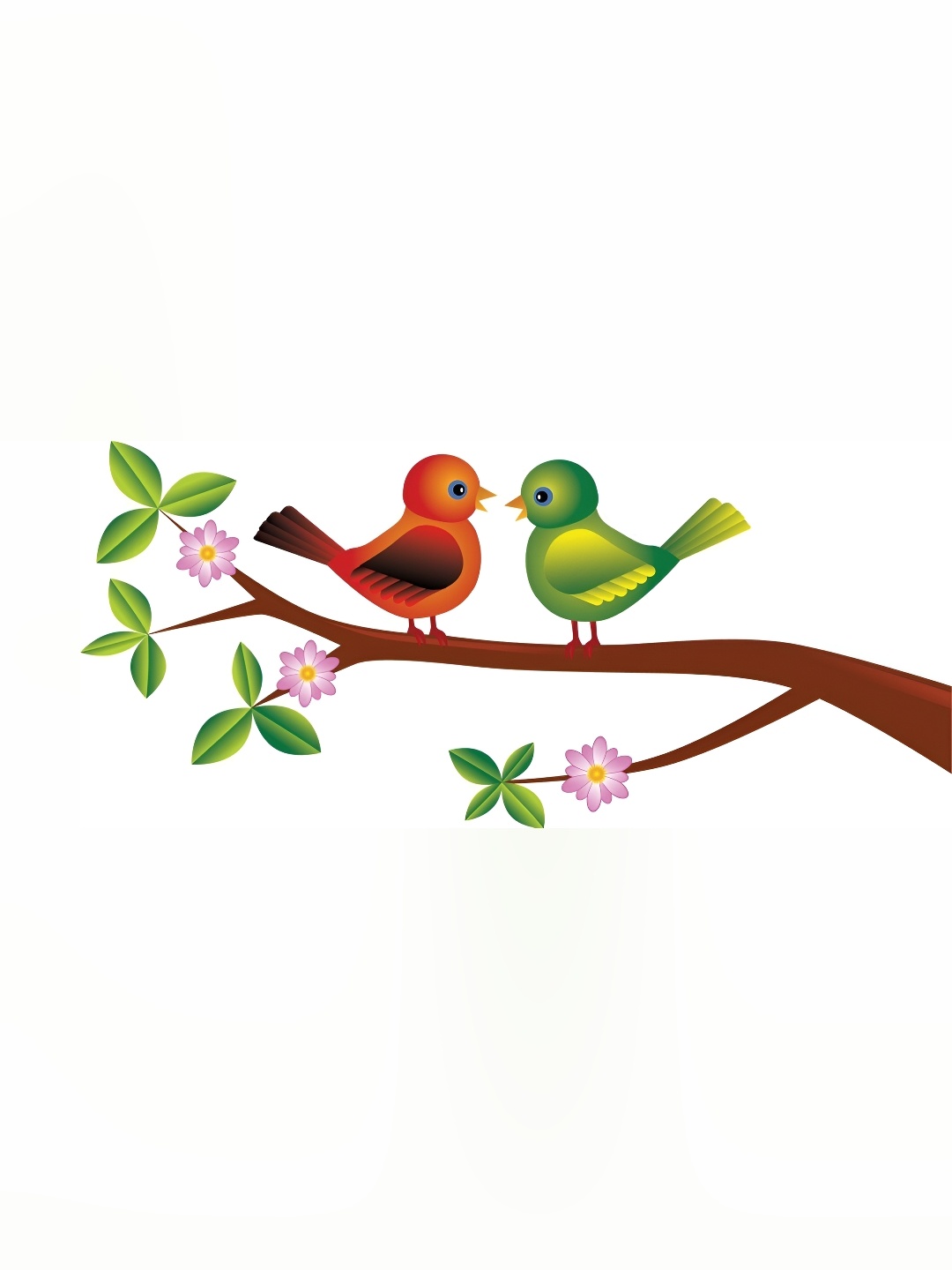 

Aquire Brown & Green Love Birds Printed Self Adhesive Wall Stickers