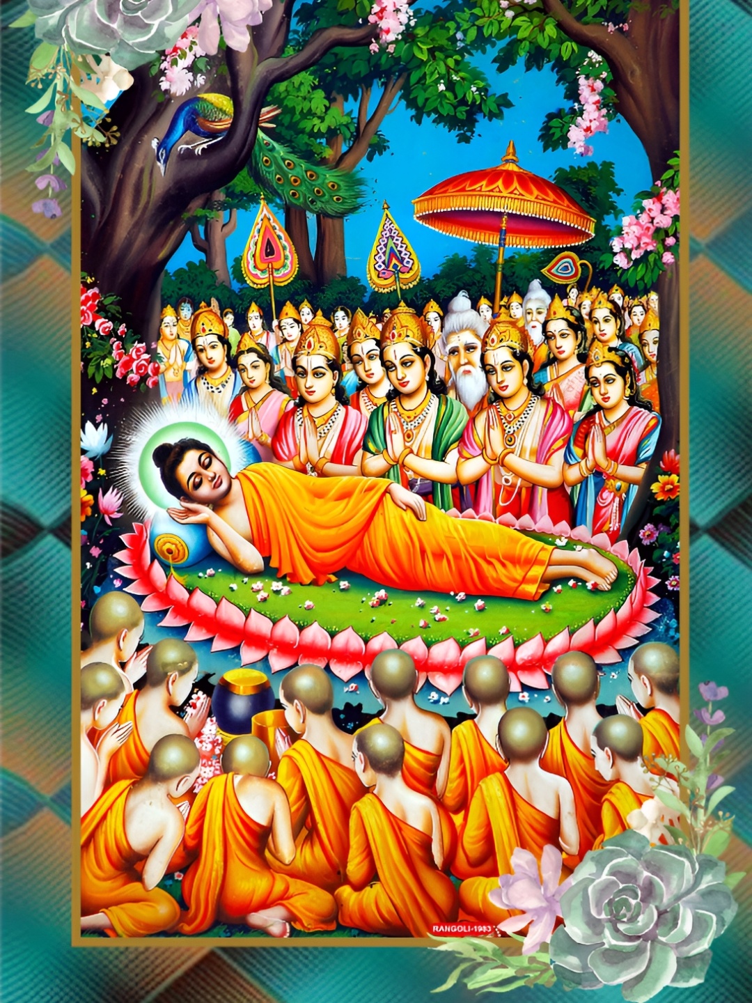 

Aquire Orange & Green Religious Printed Self-Adhesive Waterproof Wall Sticker