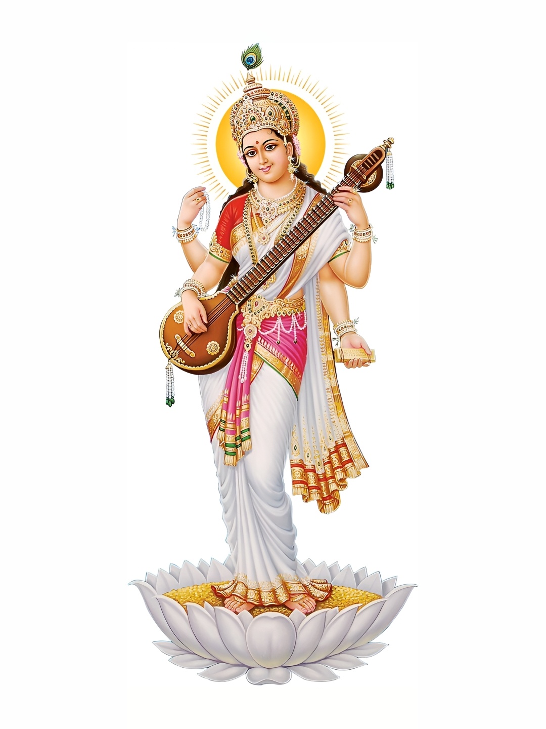 

Aquire White & Gold Toned Religious Printed Wall Sticker