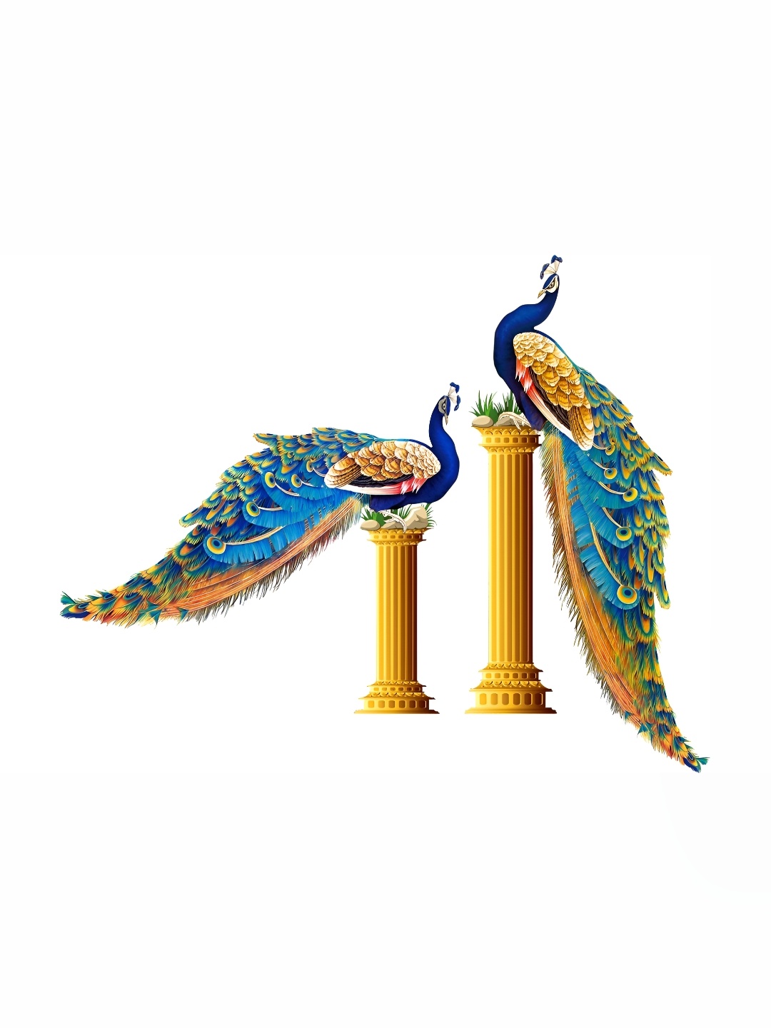 

Aquire Blue & Green Printed Long Lasting Wall Stickers