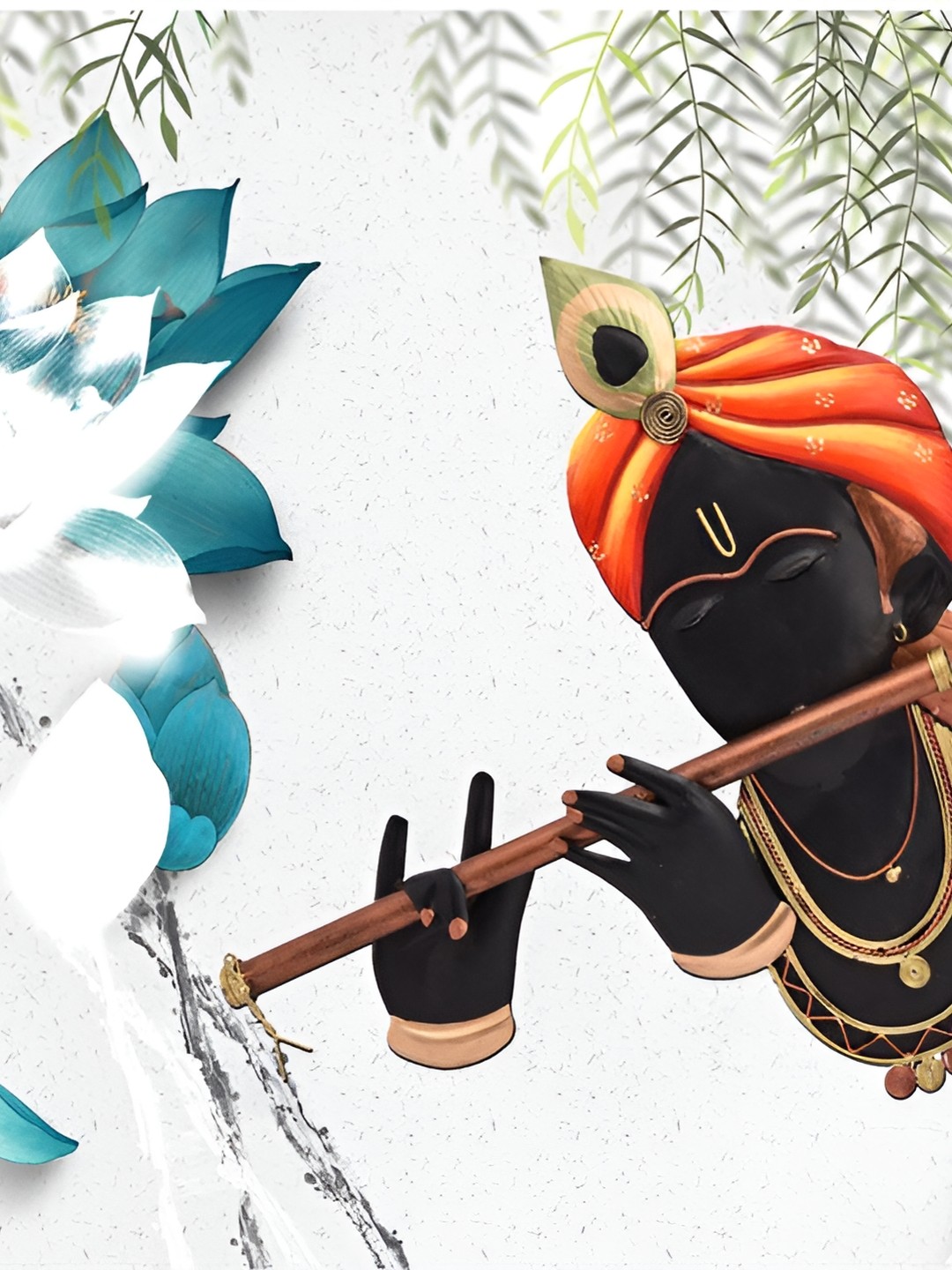 

Aquire Black & Orange Religious Canvas HD Digital Printed Self Adhesive Wall Paper