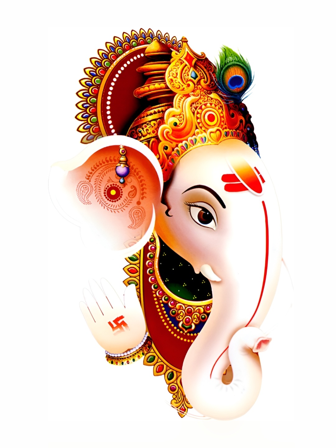 

Aquire Beige & Gold Toned Lord Ganesh Printed Self Adhesive Wall Sticker