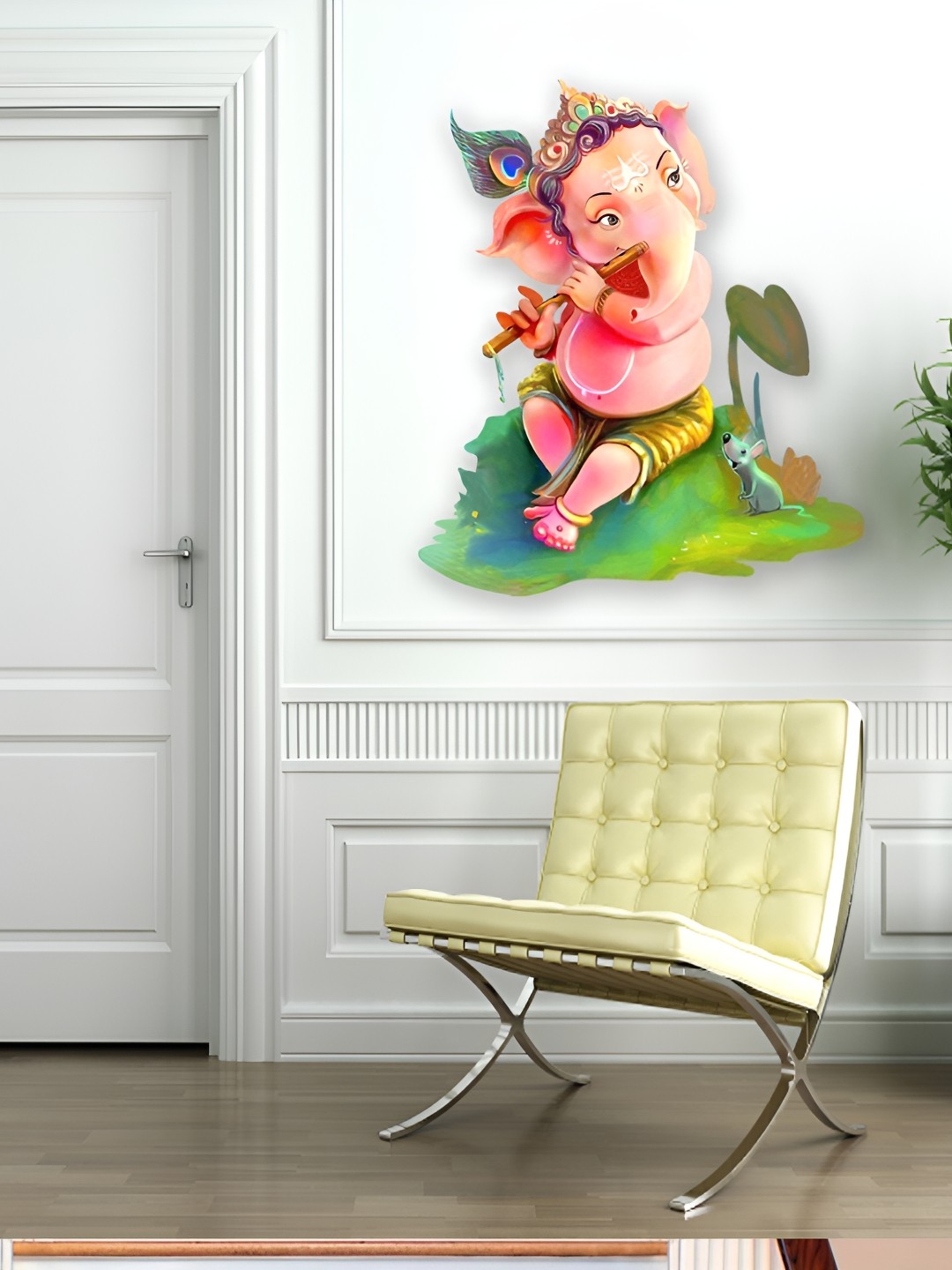 

Aquire Beige & Green Bal Ganesha Printed Self Adhesive Wall Sticker