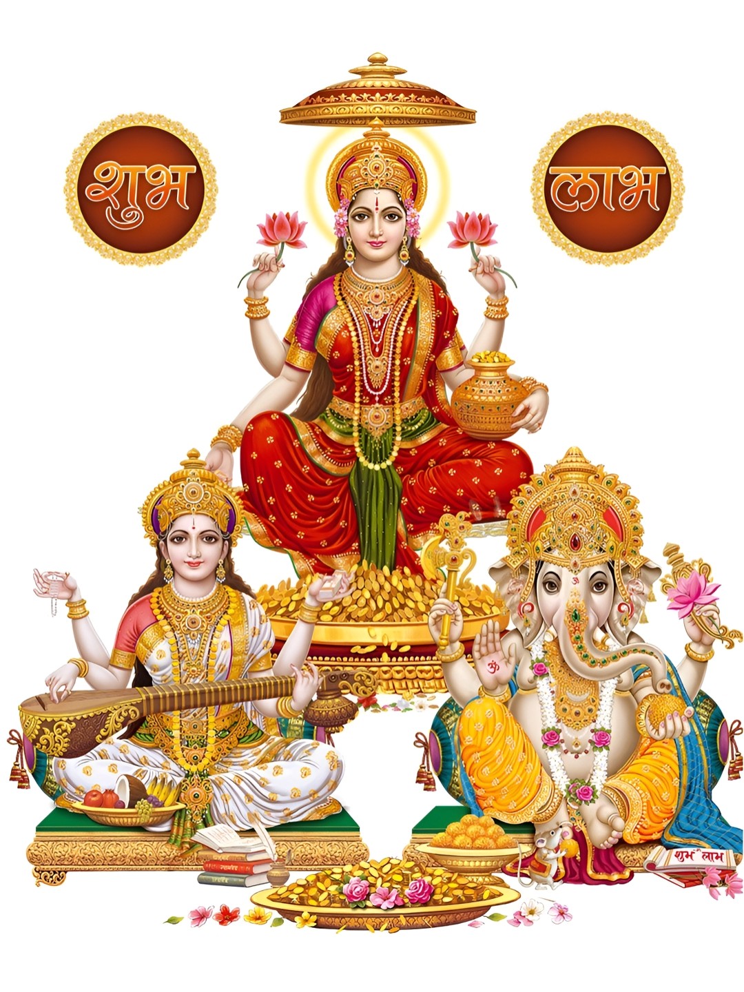 

Aquire Beige Diwali Pooja Printed Self Adhesive Wall Stickers