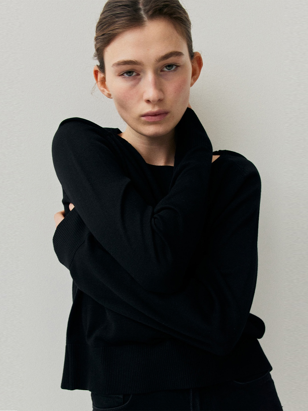 

H&M Fine-Knit Jumper, Black