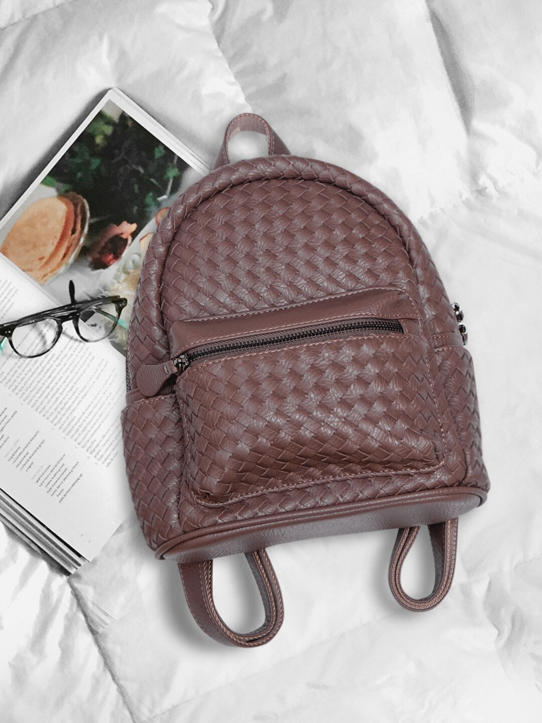 

Inc 5 Women Textured Backpack, Brown