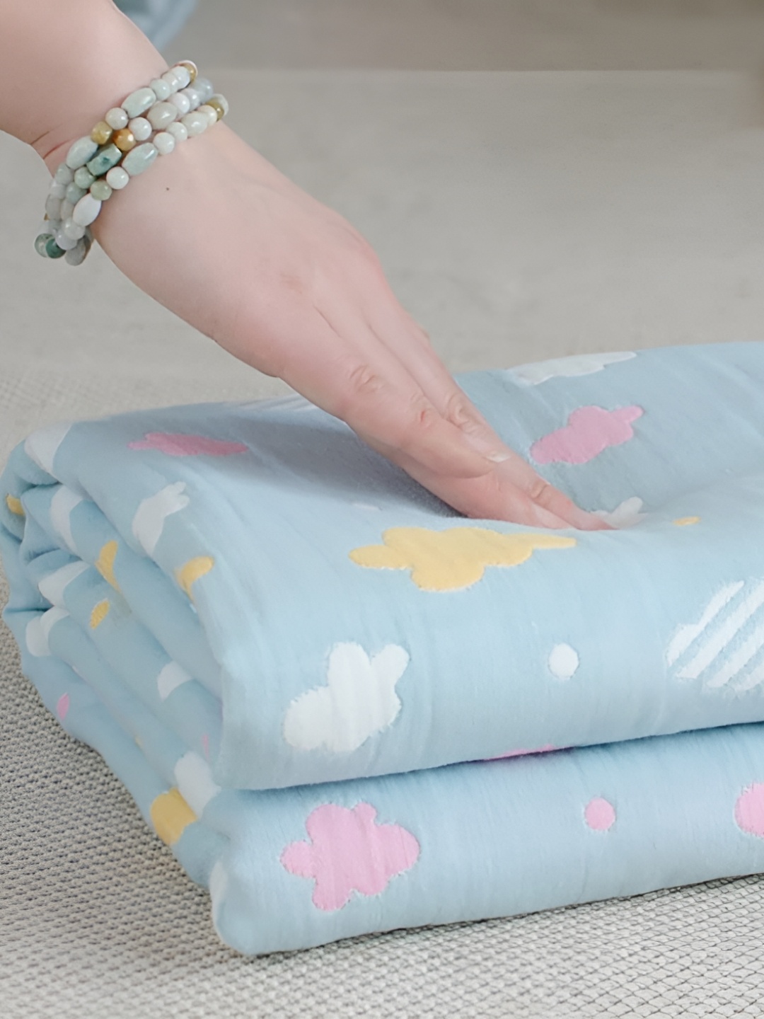 

SYGA Blue & Pink Cotton Single Bed Duvet