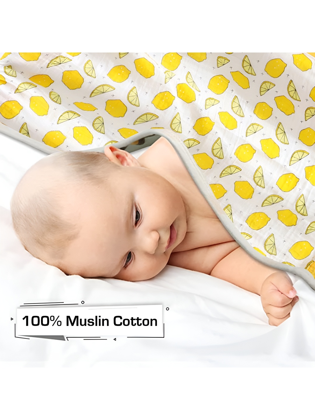 

SYGA Yellow & White Cotton Single Bed Duvet