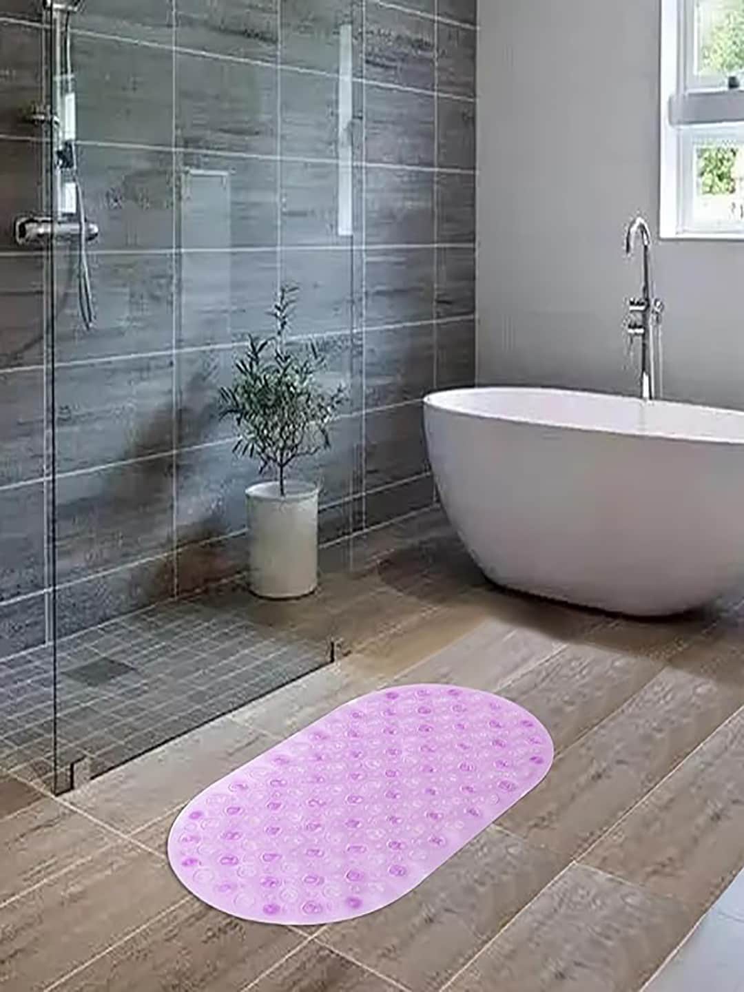 

Kuber Industries Purple Textured Anti-Skid Bath Rug