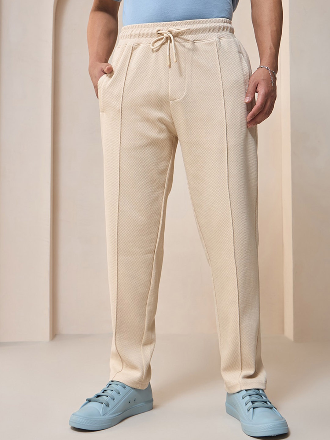 

Bewakoof Men Track Pants, Beige